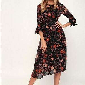 Lulu's Floral Midi Dress